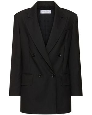 Max Mara Palanca ウールブレンドブレザー - ブラック