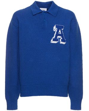 Axel Arigato Team Polo コットンブレンドセーター - ブルー