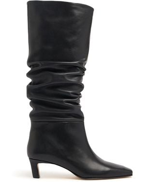 Alohas 50mm Kalila Gathered Leather Boots - ブルー