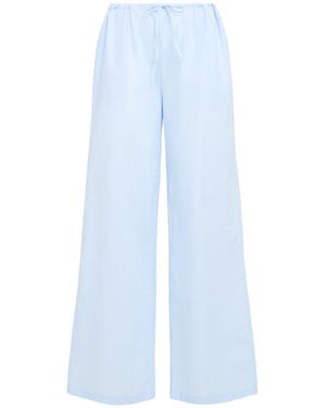 ANNAGRETA Olimpia Cotton Twill Trousers - Blue