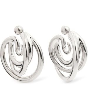 Panconesi Medium Triptych Earrings - White