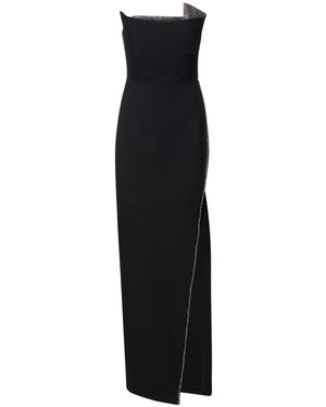 Roland Mouret アシンメトリーウール&シルクドレス - ブラック