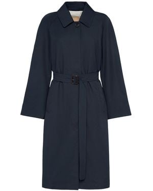 Max Mara Orleans Twill Trench Coat - Blue