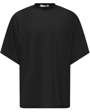 Frankie Shop クリンクルtシャツ - ブラック