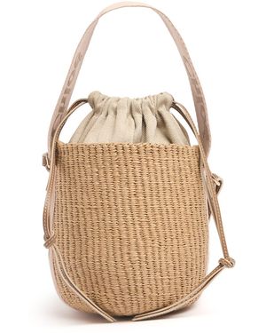 Chloé Damen Beuteltasche Aus Raffia „Woody“ - Natur