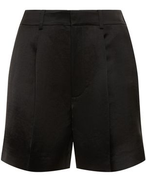 Ralph Lauren High Waist Linen Blend Shorts - Black