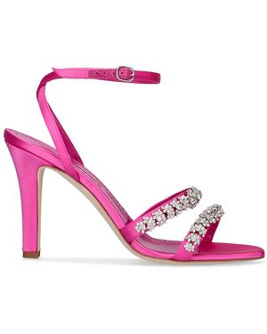 Manolo Blahnik Vedada サテン&クリスタルサンダル 105mm - ピンク
