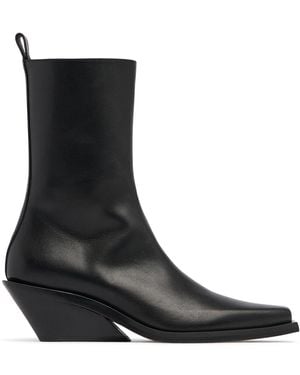 Ann Demeulemeester Vesper レザーアンクルブーツ 60mm - ブラック
