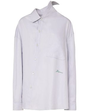 Jacquemus La Chemise Cuadro ポプリンオーバーシャツ - ホワイト