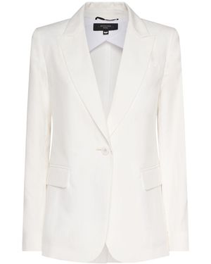 Weekend by Maxmara Weites Jackett Aus Baumwolle Und Leinen "quito" - Weiß
