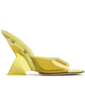 The Attico 105mm Hohe Plexi-mules "chepeo" - Gelb