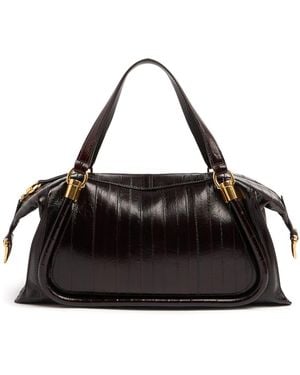 Chloé Paraty 24 レザーショルダーバッグ - ブラック