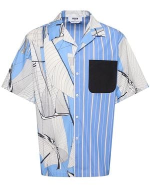 MSGM コットンシャツ - ブルー