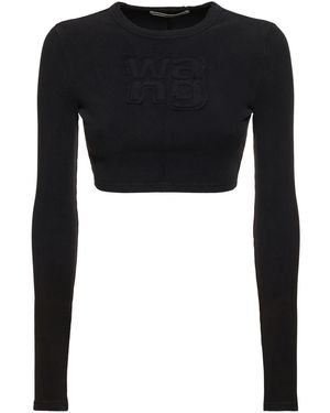 Alexander Wang コットン長袖tシャツ - ブラック