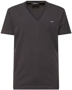 DSquared² T-shirt Aus Baumwolle Mit Druck - Schwarz