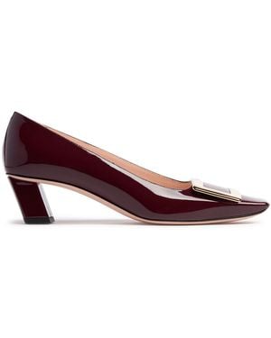 Roger Vivier Damen 45Mm Hohe Pumps Aus Lackleder "Belle Vivier" - Braun