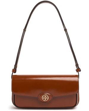 Tory Burch Robinson Dunkel Sienna Schultertasche - Braun