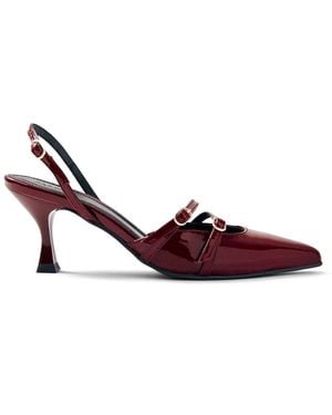 Alohas Damen 75Mm Hohe Lederpumps „Joelle“ - Lila