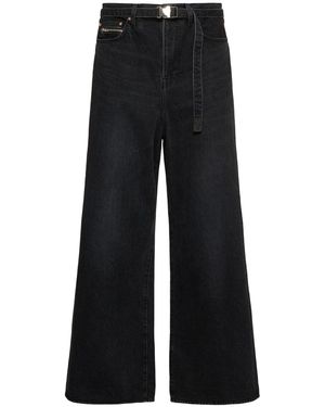 Sacai Weite Jeans Aus Denim - Schwarz