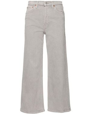 RE/DONE Damen Weite Jeans - Grau