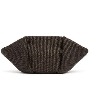 【BRUNELLO CUCINELLI】 Leisure Small canvas clutch Leisure Small canvas clutch in beige - Brunello Cucinelli