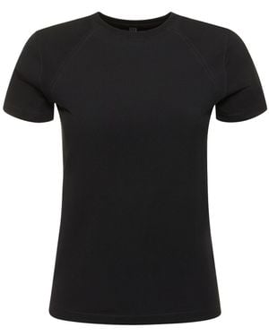 Entire studios Damen Mini T-Shirt Aus Baumwolle - Schwarz