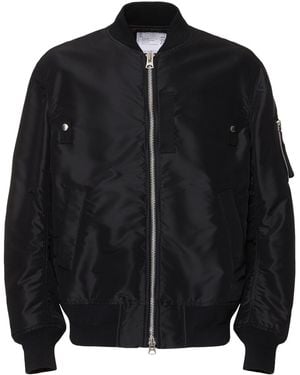 Sacai Jacke Aus Nylontwill - Schwarz