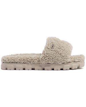 UGG Shearling Curly Slides Sandals - Natural