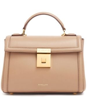 DeMellier London Paris Smooth Leather Top Handle Bag Unique - Metallic