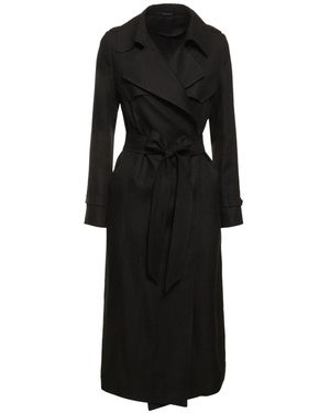 Tagliatore 0205 Carola リネントレンチコート - ブラック