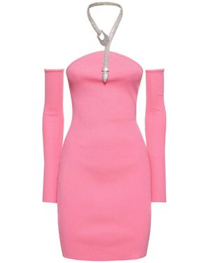 GIUSEPPE DI MORABITO Minikleid Aus Stretch-baumwolle - Pink