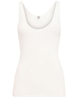 TOTEME Knit Organic Cotton Tank Top - White