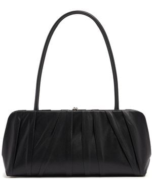 Jil Sander Damen Small Goji Pleated Soft Bag - Schwarz