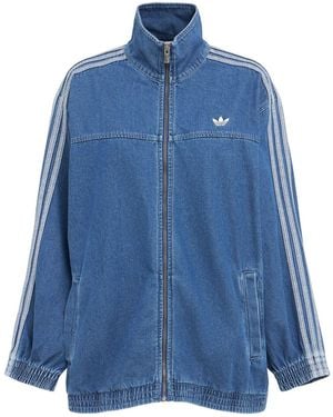 adidas Originals Oversized Denim Track Top - Blue