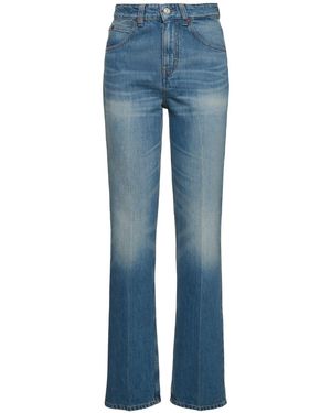 Victoria Beckham Julia Denim Medium Waist Flared Jeans - Blue