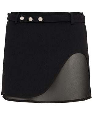 The Attico Damen Minikleid Aus Viskosemischung - Schwarz
