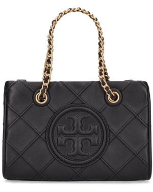 Tory Burch Mini Fleming ソフトレザートップハンドルバッグ - ブラック