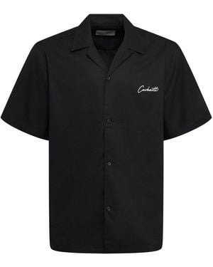 Carhartt Herren Kurzärmeliges Hemd Aus Baumwollmischung „Delray“ - Schwarz