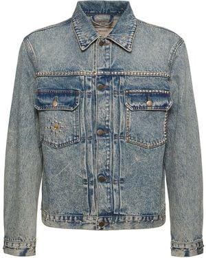 AMISH Dan Sablon Gabardine Jacket - Blue