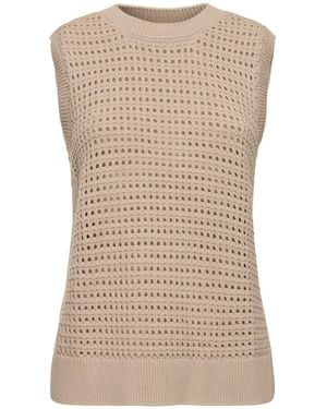 Varley Darin Cotton Knit Tank Top - Natural