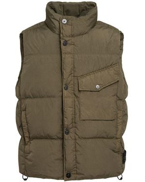 Stone Island Nylon Down Vest - Green
