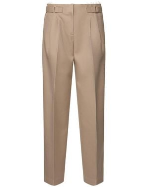 Tory Burch Weite Hose Aus Wollmischung - Natur