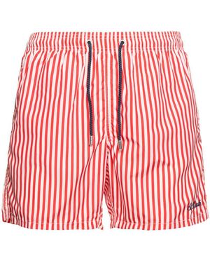 Mc2 Saint Barth Badeshorts Aus Technostoff Mit Druck - Rot