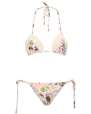 Zimmermann Triangle-bikiniset Aus Häkelei "halliday" - Weiß