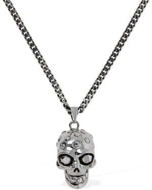 McQueen Skull ネックレス - メタリック