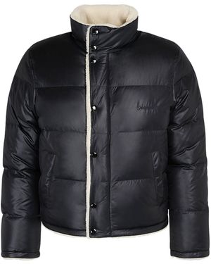 Saint Laurent 人工シアリングダウンジャケット - ブラック
