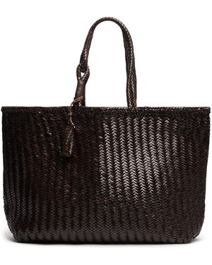Lemaire Xl シェブロンレザー トートバッグ - ブラック