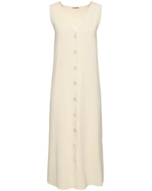 ワンピース JIL SANDER Chocolate Cotton Blend Dress Jil Sander Chocolate Cotton Blend Dress in Black | Lyst