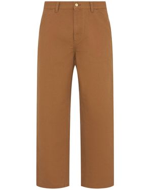 Carhartt 'dearborn' Single Knee Canvas Trousers - Brown