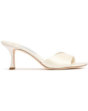 Jimmy Choo Skye サテンミュール 70mm - ナチュラル